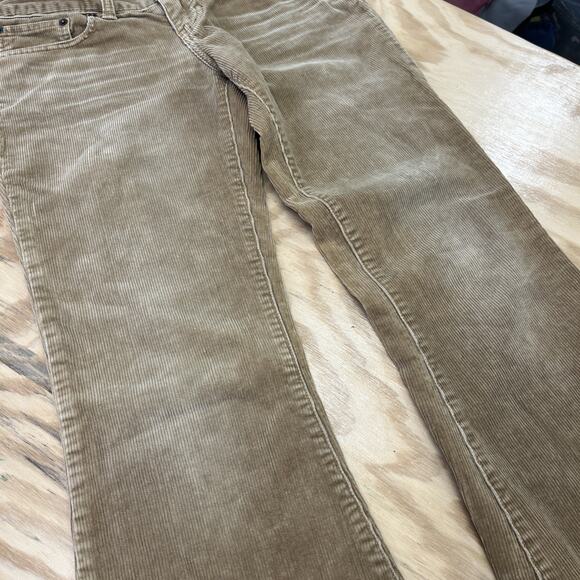 VTG Y2K Abercrombie & Fitch Corduroy Pants Womens 0 Beige Low Rise Boot Flare - Picture 4 of 13